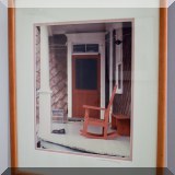 A07. Signed porch rocker photograph. 